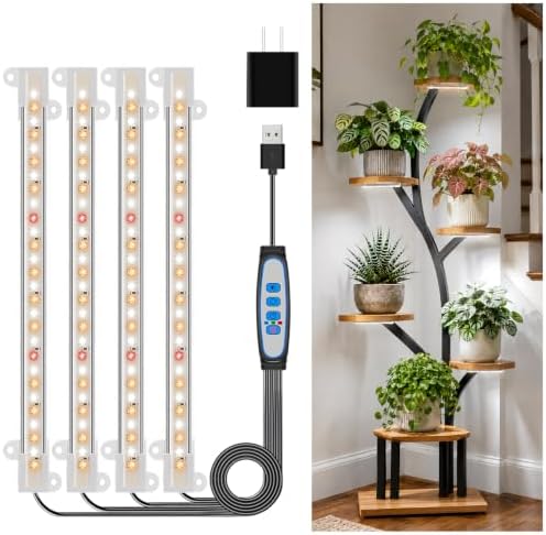 8in LED Grow Light Strip for Indoor Plants Growing, Full Spectrum by Wiaxulay