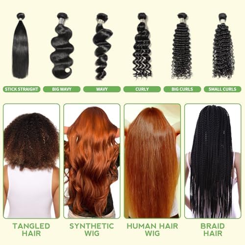 2PCS Wig Milk Spray for Synthetic Hair, Leave-In Conditioner Wig Detangler Spray for Human Wigs, Conditioner ＆ Detangler 2 in 1 Moisturizer, Hydrates & Replenishes Synthetic Hair Wigs Easy Combing - Image 5