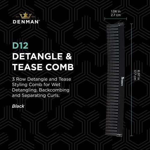 Denman Tame 'n' Tease Multifunction Comb Black - Image 2