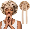 AWAYTR Wide Band Satin Bonnet, Tie-Band Sleep Cap for Curly Hair Women by AWAYTR
