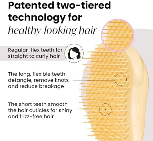 Tangle Teezer Original Detangler Mini Hair Brush, Buttercup Yellow - Image 2