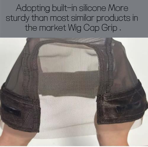 Lace Wig Grip Band Caps Velvet Adjustable Wig Grip Cap For Glueless And Part for Seamless Transition,2 in 1 Grip Band Non Slip Wig Cap for Lace Wigs(Brown, S) - Image 6