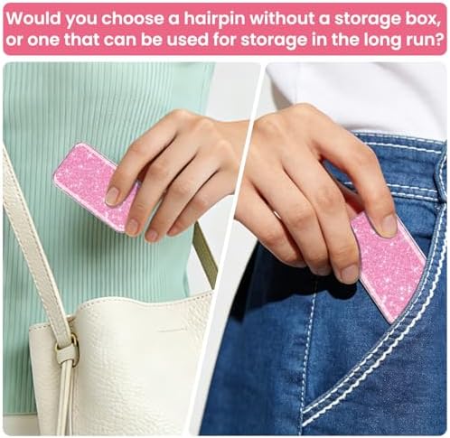 Brown bobby pins, cute box, pain-free, comfortable, all-day styling and buns. Suitable for all hair types. (Brown-12) - Image 3
