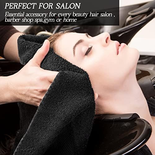 Shimeyao 48 Pack Salon Towels Bleach Proof Microfiber, Black - Image 5