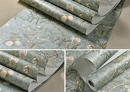 Q QIHANG Non-Woven Wallpaper 1.73' W x 32.8' L (Light Blue) - Image 4