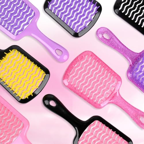 Detangling Hair Brush for All Wet or Dry Hair Types, Pain-Free Brushing Durable, Anti-Static Bristles, Lightweight Handle, Vented Wave UltraFlex Hair Brush (Rose Quartz Pink) - Image 7