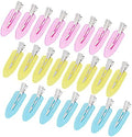Wobe 24 Pcs Creaseless Hair Clips for Women, Translucent Pink Blue Yellow by Wobe
