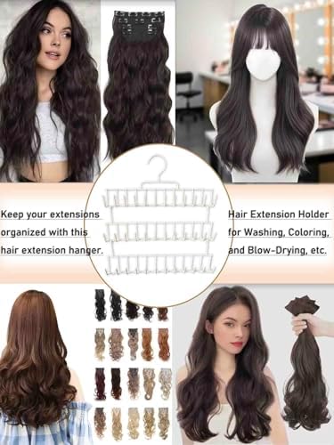 Hair Extension Holder for Washing, Coloring and Blow-Drying, Hair Extension Hanger for Full Length Weft, Extra Wide Weft, Braiding Hair, Wig Hanger for Storage (1) - Image 5