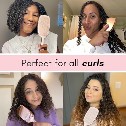 Lily England Pink Hair Brush for Women Detangling for Curly Wet & Dry Hair - Image 6