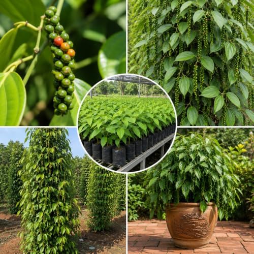 Black Pepper Plant Live, Piper Nigrum Plant, 5 - 7 Inc Tall, Climbing Vines - Image 3