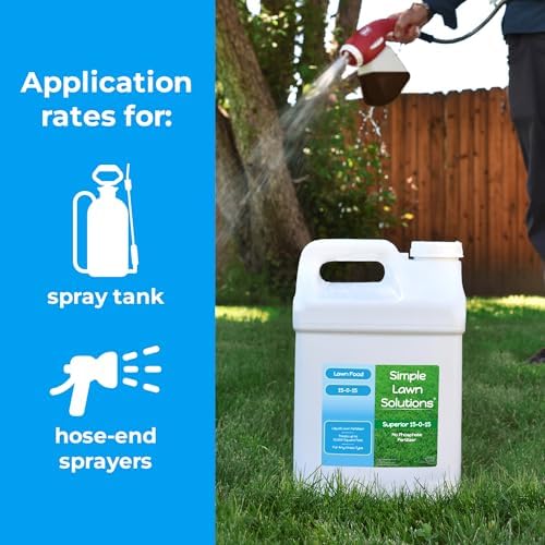 Superior 15-0-15 Liquid Lawn Fertilizer - Lawn Food for Growth & Green - Nitrogen, Potassium, Humic, Fish & Seaweed - Any Grass Type- Simple Lawn Solutions - All Season- Concentrate (2.5 Gallons) - Image 4