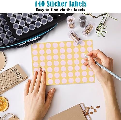 120 Slots Seed Storage Organizer with 20 Seed Envelopes - Image 5