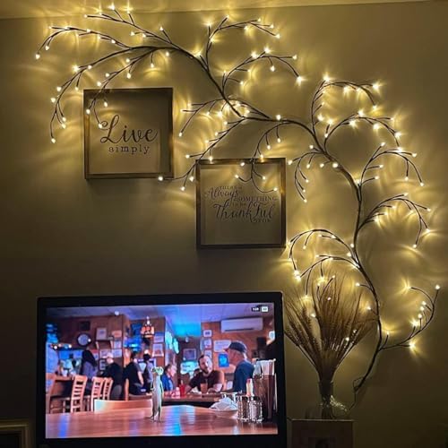 Willow Vine Branch Lights 6FT with Functional Remote, USB Powered DIY Flower Decorations Vines for Room Decor, Artificial Plants Tree Branches for Bedroom Wall Living Room Decor - Image 4
