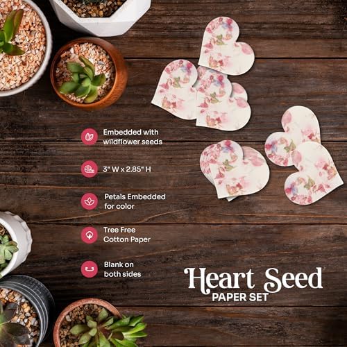 24 Favor Set, Pink Heart Gift Wrap Tags with Wildflower Seeds - Image 4