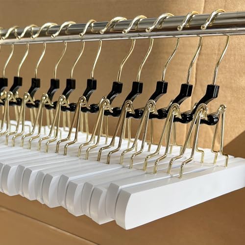 Hair Extension Hanger 4PCS Wooden Storage Holder for Hairpieces Pants Hanger for Clothes Pants Carrier Wig Holder with Double Anti-Slip Stickers - Image 2