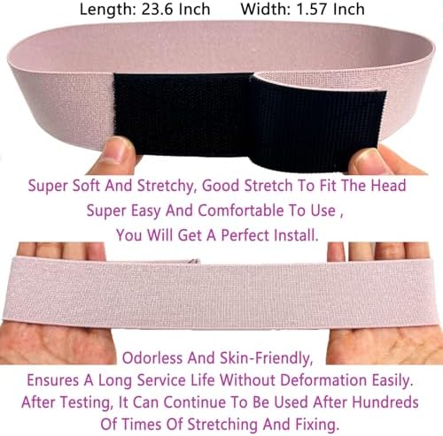Wig Band and Lace Melting Band Set - Elastic Edge Wrap Bands to Keep Lace Front Wigs in Place and Lay Edges (5 Piece Set, Silver Pink) - Image 2