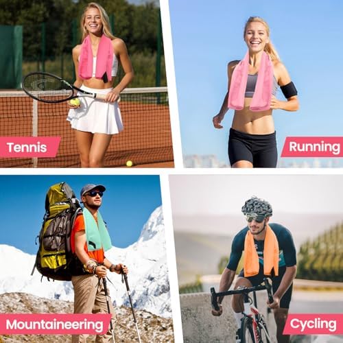 6 Pack Microfiber Gym Towel Quick Dry Lightweight Workout Gear for Men Women Sports Exercise Fitness Tennis Running Riding Hiking Camping Yoga Sweat Towels(6 Pack(Light)) - Image 6