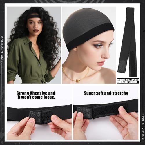 ProSuites 10 Pack Set 2 Wig Head Stand with 5 PCS Wig Brush Comb Hat Wig Holder Set for for Travel Home Use - Image 6