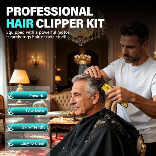 Hair Clippers for Men with LED Power Display, 4-Piece Grooming Kit - Image 6