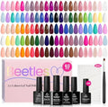 Beetles Gel Nail Polish Set, 63 PCS 55 Colors Gel Polish Kit with Base Coat by beetlesGelPolish