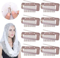 Vodolo Chunni Clips with Safety Pins,8 PCS Strong Chunni Grip Dupatta Setting Clips Indian for Woman （Rose Gold） by Vodolo