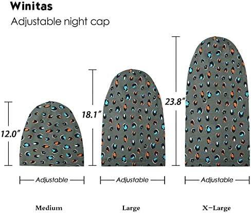 3 Size Satin Lined Sleep Caps for Braids,Dreadlocks Natural Curly Hair Adjustable - Image 4