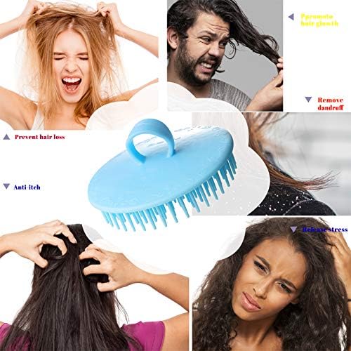 2PCS Hair Scalp Scrubber Massager Brush Head Exfoliator Shower Shampoo Comb - Image 5