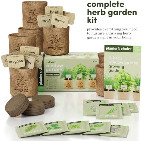 9 Herb Indoor Window Garden Kit - House Plants Seeds - Birthday Gifts - Image 2
