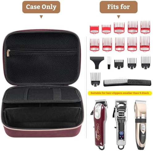 ProCase Hard Travel Case for Hair Clippers -Wine - Image 4
