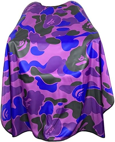 Barber Cape for Men Professional Hair Cutting Salon Cape with Snaps Waterproof Hairdressing Styling Cape- 63”× 56” by Unknown