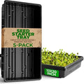 10x20 Inch Black Plastic 5 Pack Plant Propagation Tray - No Holes by YieldLab