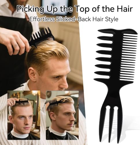 Blend Friend Fade Comb Set 3PC Self Hair Cutting Tools for Men & Boys Black - Image 5