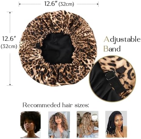 YANIBEST Adjustable Satin Bonnet to Reduce Frizz, Silk Feeling Hair Wrap - Image 2