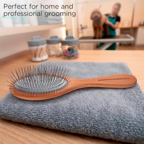 Groomer Essentials Dog Pin Brush for Doodles, Poodles & Long Coats - Image 4