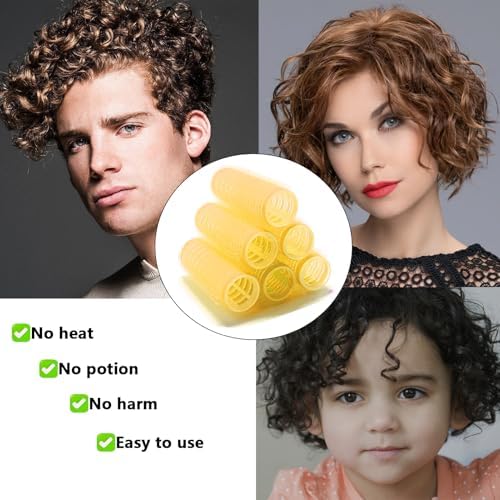 ZMD 18Pcs Self Grip Small Hair Curlers, Plastic Heatless Salon Dressing Rollers DIY Curly Hair Accessories for Women Girls Short Medium Hair (0.8 x 2.4 Inch) - Image 4