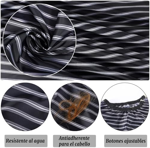FEBSNOW Hair Cutting Cape Professional Barber Cape with Adjustable Neckline Haircut Apron Barber Accessories Salon Supplies - Image 3