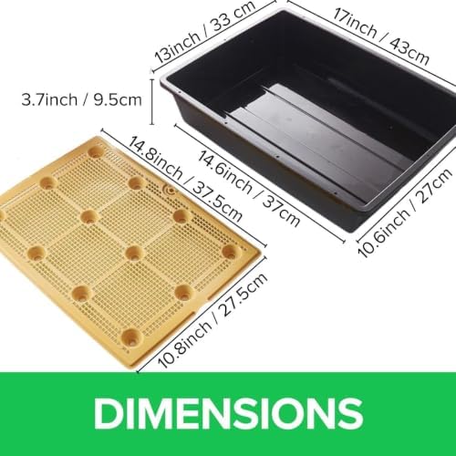 BeGrit Seed Starter Trays Durable Plant Trays 13x17inch Mesh Seedling Trays Perfect for Indoor, Outdoor, Greenhouses 5 Pack - Image 2