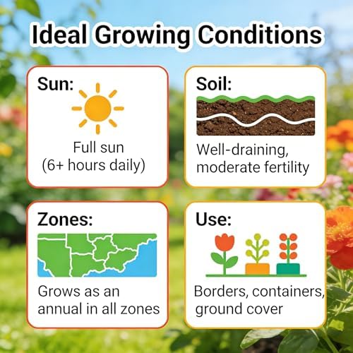 CarpetC 300+ Verbena Seeds for Planting, Perennial Long Blooms, Drought Tolerant Ground Cover Verbena hybrida Trailing, Non-GMO Heirloom for Borders, Containers and Hanging Baskets - Image 6