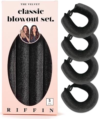 Classic Heatless Curls Overnight Rods No Heat Hair Curlers to Sleep in Foam Soft Hair Rollers for Thick & Long Hair Blowout Look, Heatless Flexible Curling Rod Set with Satin Wrap for Sleeping by RIFFIN