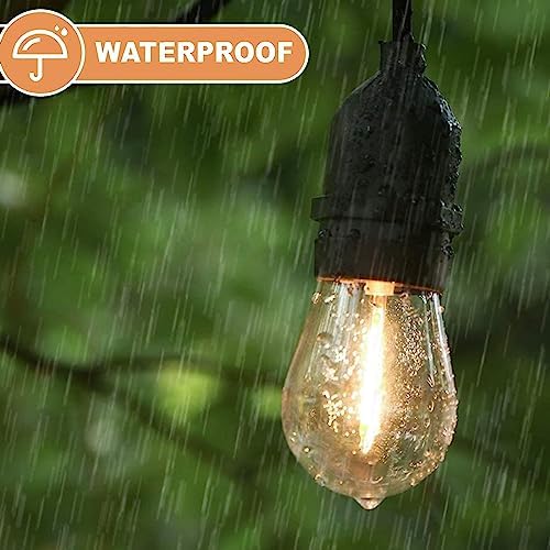 Visther 2700K S14 Outdoor String Light Replacement Bulbs for Patio, 48-Pack - Image 5