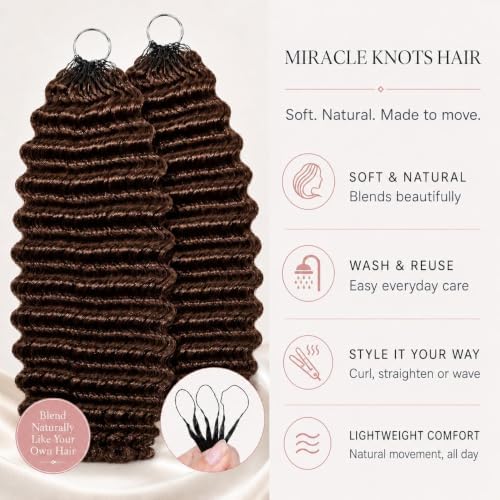 Human Crochet Hair for Black Women Feather Miracle Knots Crochet Human Hair - Image 3