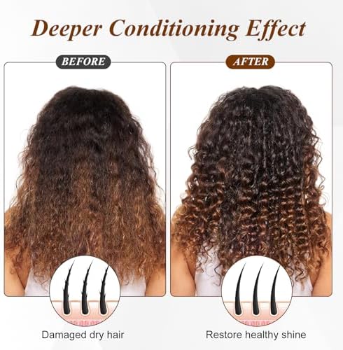 Heated Cap for Deep Conditioning: Upgraded Extra Large 10-Level Fast Heating 3 Time Settings Hair Steamer Cap for Natural Black Hair Portable Thermal Steam Cap for Home Hair Treatment - Deep Black - Image 5
