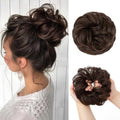 CJL HAIR Large Messy Bun Hair Piece Wavy Curly Scrunchies Synthetic Chignon Ponytail Hair Extensions Thick Updo Hairpieces for Women Dark Chocolate by CJLHAIR