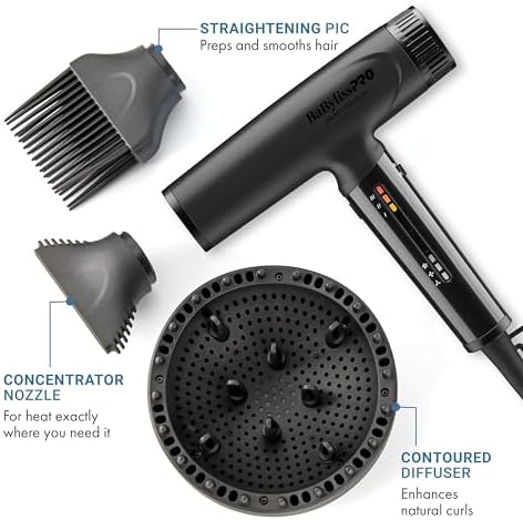 BaBylissPRO Nano Titanium Professional Nano Light Ionic Dual-Voltage Lightweight Hair Dryer - Image 4