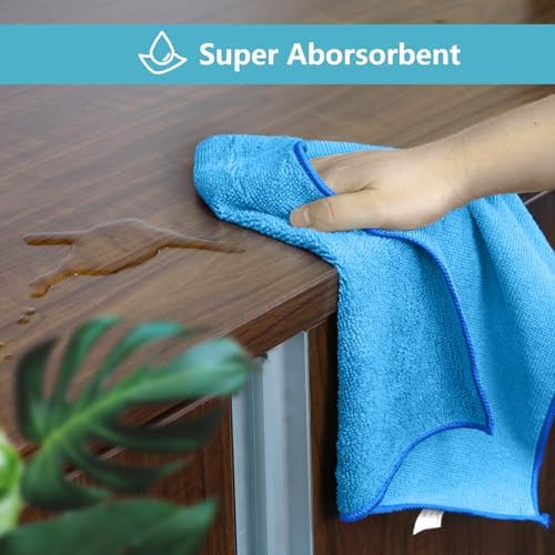 HOMEXCEL 100PK Microfiber Cleaning Cloth, Cleaning Rag for Home, 11.5x11.5 - Image 3