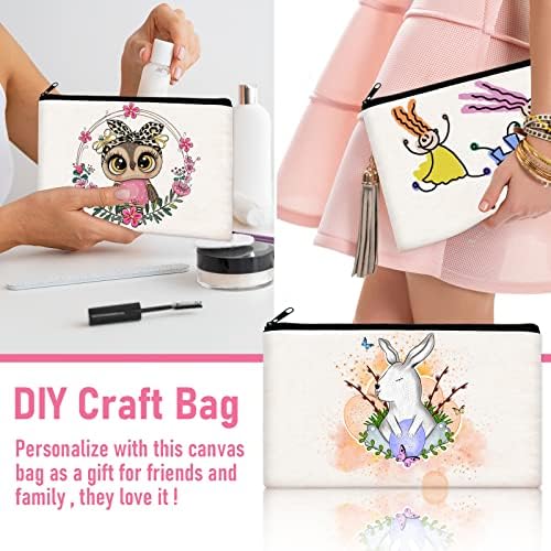 Legigo Blank Canvas Bags Zipper Pouch Makeup Bags Pencil Pouch Bulk - Image 6