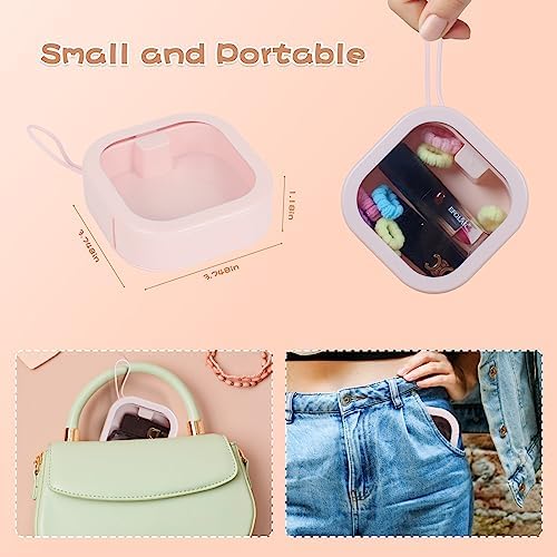 Hair Tie Organizer, Small Portable Hair Accessories Storage Can Be Stackable Or Hung On The Wall, Small Items Holder Hair Tie Organizer for Jewelry Hair Stuff Hair Clip Cotton Swab - Image 5