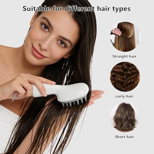 Scalp Massager with Long Handle Hair Growth, Soft Silicone Scalp Scrubber Shampoo Brush for Exfoliation, Dandruff Removal & Head Massage Stress Relax, Wet & Dry Use for Thick, Thin Hair Care - Image 3