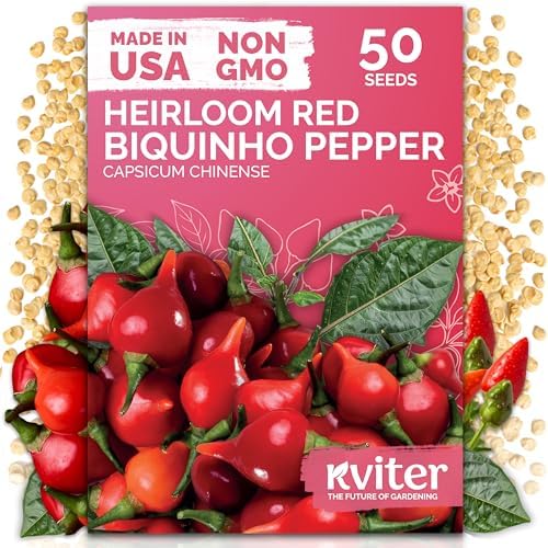 50 Biquinho, Sweety Drop Peppers Vegetable Seeds, Capsicum Chinense by KVITER