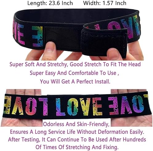 Wig Band and Lace Melting Band Set - Elastic Edge Wrap Bands to Keep Lace Front Wigs in Place and Lay Edges (5 Piece Set, Color Love) - Image 2